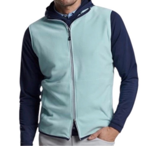 Peter Millar Tiffany color Fleece Jacket vest M new - Picture 5 of 5
